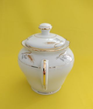 Azucarero de porcelana con espigas