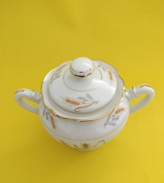 Azucarero de porcelana con espigas