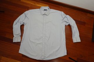 Camisa Burberry London Rayas Azul Claro