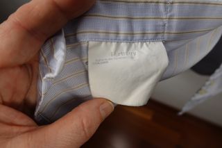 Camisa Burberry London Rayas Azul Claro