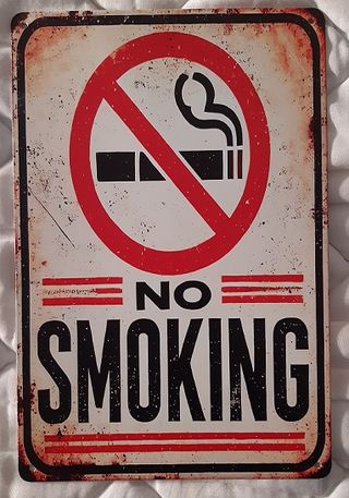 Letrero Metal No Smoking Prohibido Fumar