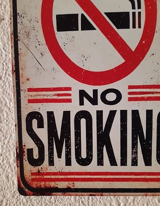 Letrero Metal No Smoking Prohibido Fumar