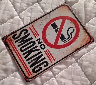 Letrero Metal No Smoking Prohibido Fumar