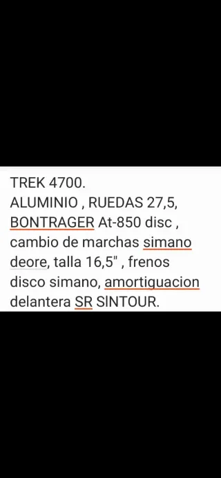 Bicicleta Montaña Giant Trek