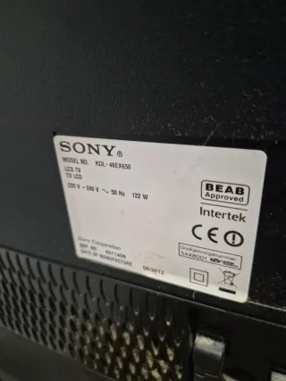 Televisor Sony 46 Negro sin fallo.