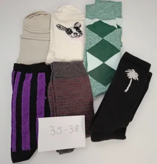 6 Pares Meias Tamanho 35/38