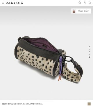 Bolso Bowling Nylon Estampado Animal Parfois.NUEVO
