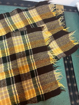 Sciarpa tartan marrone, gialla e verde