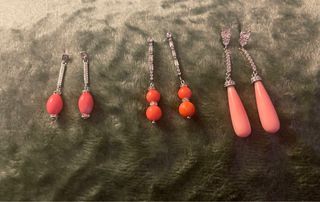 Pendientes de coral largos