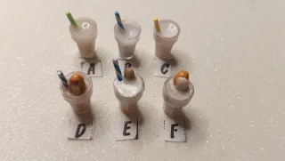 Miniature bicchieri di horchata, prezzo per unità