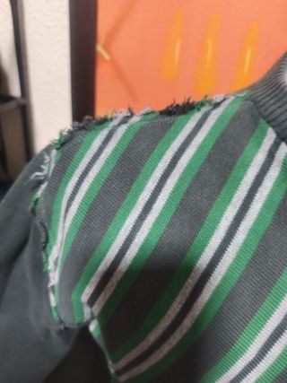 Jersey Blend rayas verde ,vintage dressing ,y2k