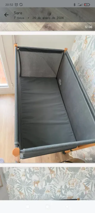 Cuna de bebé con ruedas