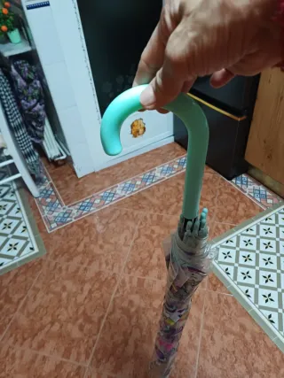 Paraguas infantil unicornio transparente