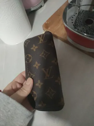 Portachiavi Louis Vuitton Monogram Marrone Oro