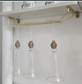 Colgador Copas Vino Dorado
