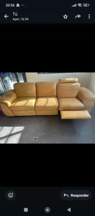 Sofá de piel de 3 plazas