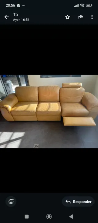 Sofá de piel de 3 plazas