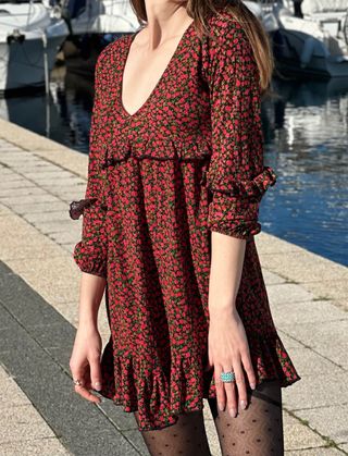 Vestido floral Pull & Bear Talla XS