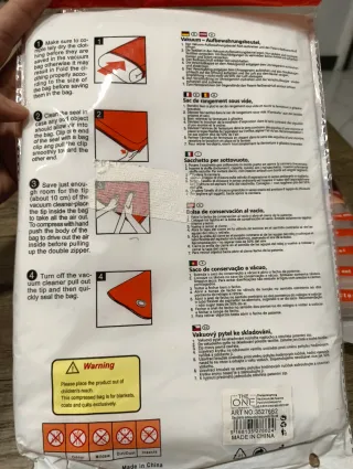 Sacchi sottovuoto per abbigliamento 68x98cm