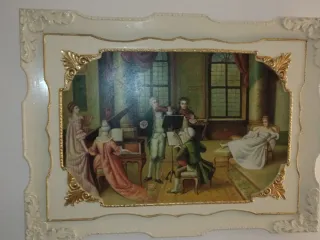 Quadro vintage atmosfera musicale d'epoca