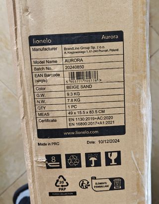 lionelo Aurora Cuna 3 en 1 hasta 9 kg, colecho