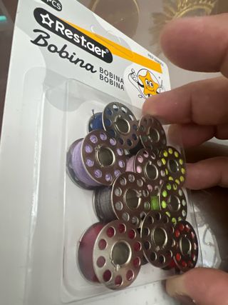 10 Canillas para Máquina de Coser Colores