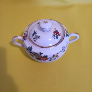 Azucarero de porcelana con flores