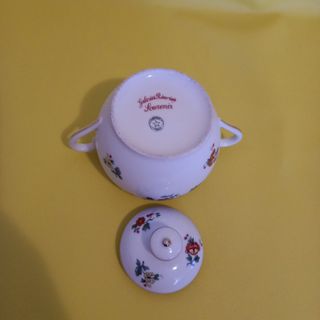 Azucarero de porcelana con flores