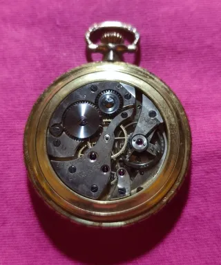 Reloj de bolsillo LONGINES cuerda chapado oro