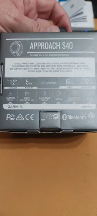 Reloj Garmin Approach S40 GPS Golf Negro