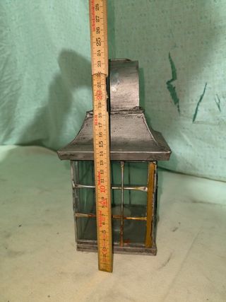 Candelabro Portavelas Metálico y Cristal