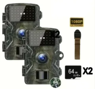 2 Cámaras Caza Fototrampeo 64GB