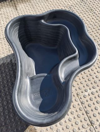 Estanque para jardín, plantas, peces y tortugas.
