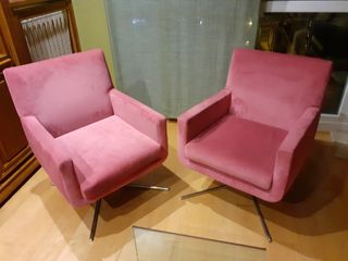 Sillones Terciopelo Fucsia Modernos