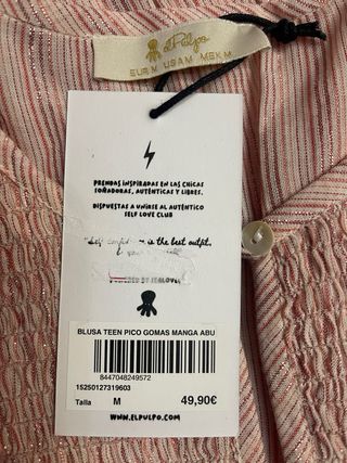 Camisa rosa de fiesta sin estrenar