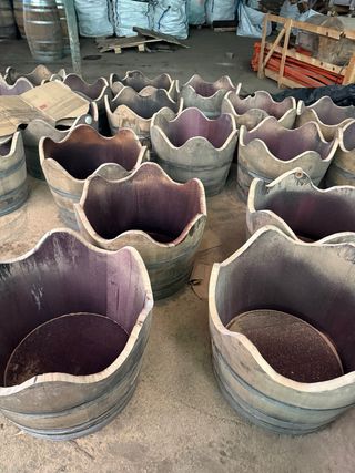 Medias barricas de vino decorativas