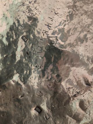 Balanza romana latón con plato