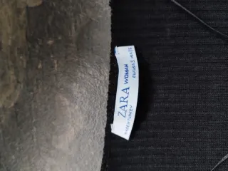 Zara Woman Top Canalé Negro Talla S