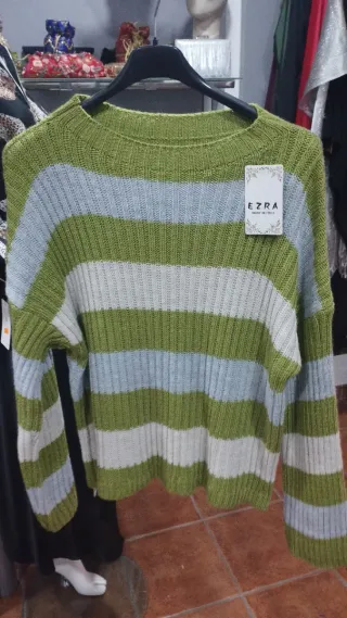 Jersey EZRA rayas verde y azul