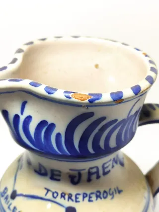 Jarra cerámica vino Jaén pintada a mano