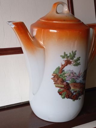 Juego de café 6 tazas, cafetera, azucarero y jarra