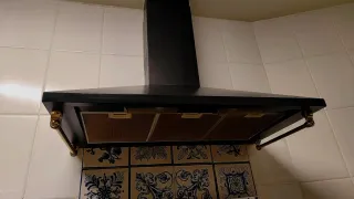 Muebles de cocina, fregadero y campana