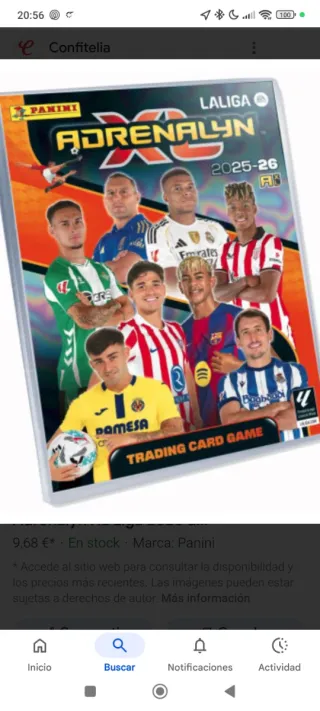 Lote 50 cromos Panini Adrenalyn La Liga