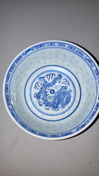 Set 3 Cuencos Porcelana Azul y Blanco