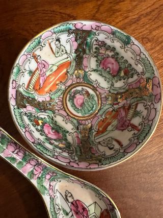 Cuenco y cuchara de porcelana MACAO