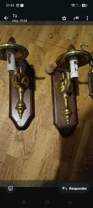 Lámpara de pared vintage antiguo