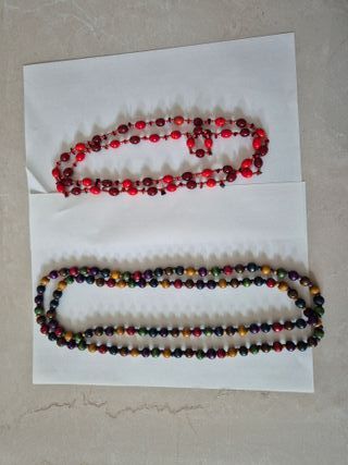 Collar Perlas Preciosas y Collar Piedras Naturales