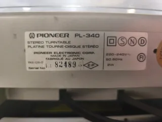 Giradischi Pioneer PL-340 con ritorno automatico