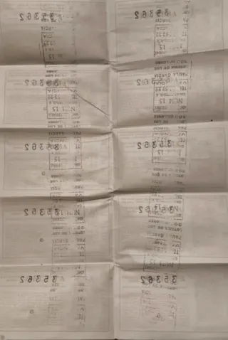 Lotería Nacional 1960 - Décimo Naranja