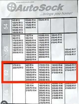 Cadenas para nieve tipo funda